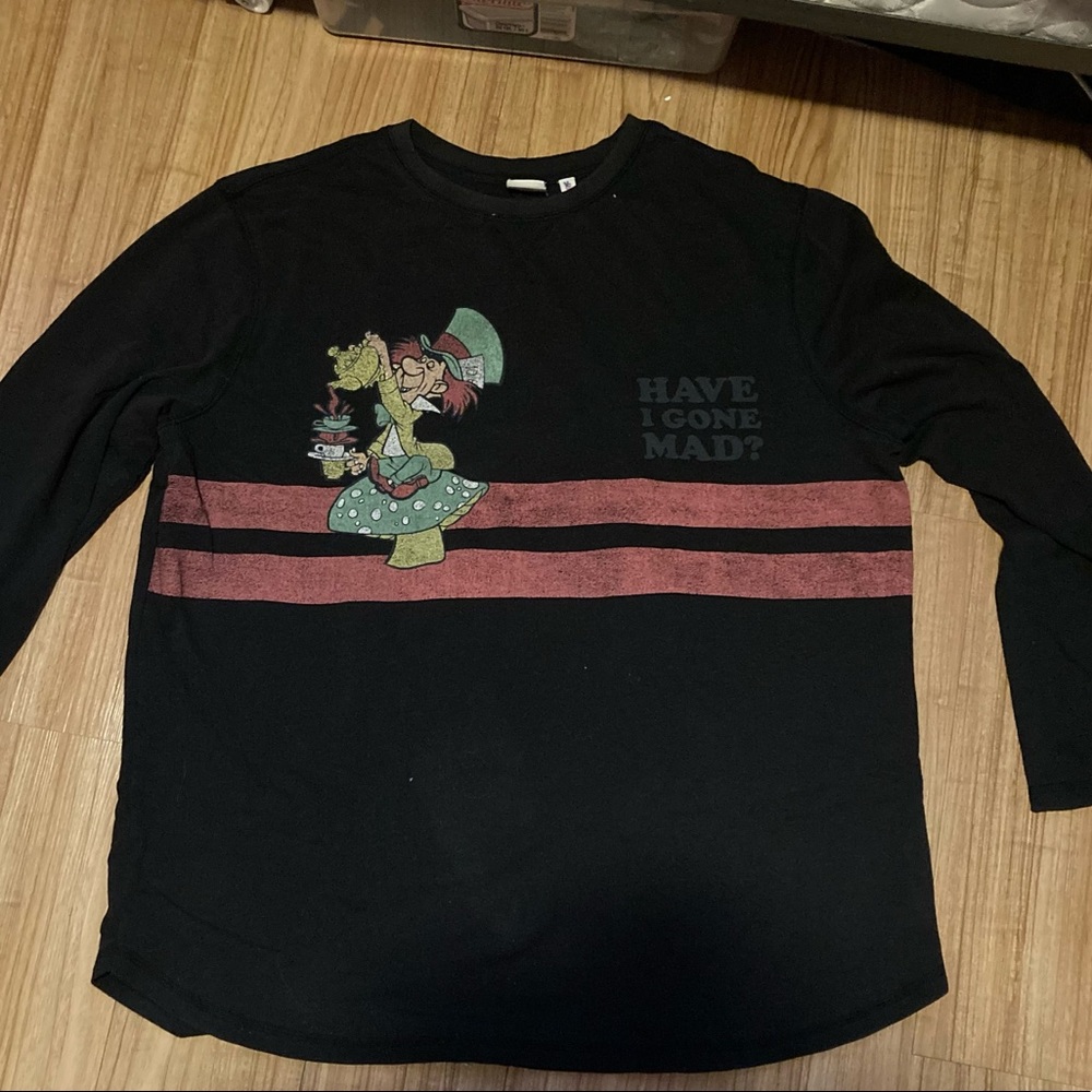 Disney Parks Forever by Junk Food Distressed Mad Hatter Lightweight Crewneck
